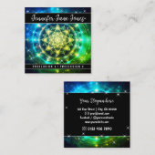 Carte De Visite Carré Étoiles de Parties scintillant de nébuleuse mystiq (Devant / Derrière)