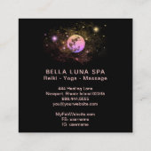 Carte De Visite Carré *~* Étoiles Ombre Peach Moon Pink (Dos)