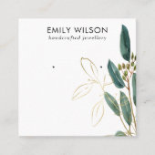 CARTE DE VISITE CARRÉ ÉTUDE DE RESTAURATION DE LA FAUNE D'EUCALYPTUS VER (Devant)