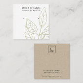 CARTE DE VISITE CARRÉ ÉTUDE D'ÉTUDE D'ÉTABLISSEMENT DE LA FAUNE DE LEAFY (Devant / Derrière)