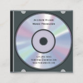 Carte De Visite Carré Étui de CD musical avec code QR rétro (Dos)