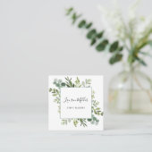 Carte De Visite Carré Eucalyptus Green Folio (Debout devant)