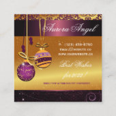 Carte De Visite Carré Événement Bartender Champagne Pop Réveillon du Nou (Dos)