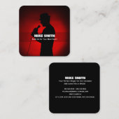 Carte De Visite Carré Événement du chanteur (Devant / Derrière)