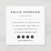 Carte De Visite Carré Evil Eye Pattern, Greek Eye, Nazar, Yoga Teacher (Dos)