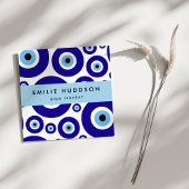 Carte De Visite Carré Evil Eye Pattern, Greek Eye, Nazar, Yoga Teacher