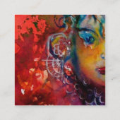 Carte De Visite Carré EXCALIBUR /MAGIC SWORD Violet rouge Imaginaire noi (Dos)