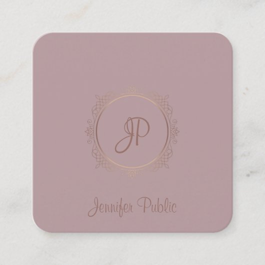 Carte De Visite Carré Excellent Design Calligraphie Nom du script Modern (Devant)