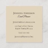 Carte De Visite Carré Exécutif en marbre (Dos)