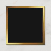 Carte De Visite Carré exécutif | Série Signature | Bordure or (Dos)