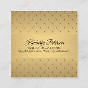Carte De Visite Carré Executive Gold Metallic / Diamond Dot Motifs II