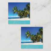 Carte De Visite Carré Exotic beach throw pillow (Devant / Derrière)