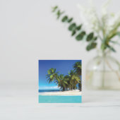 Carte De Visite Carré Exotic beach throw pillow (Debout devant)
