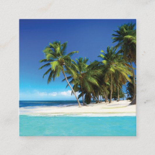 Carte De Visite Carré Exotic beach throw pillow (Devant)