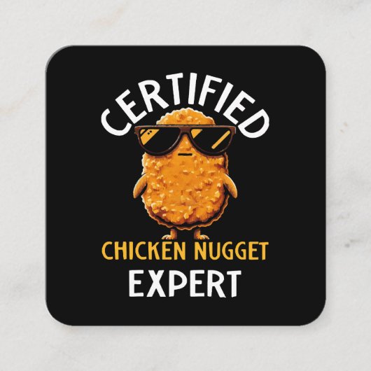 Carte De Visite Carré Expert certifié en nugget de poulet (Devant)