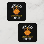 Carte De Visite Carré Expert certifié en nugget de poulet (Devant / Derrière)