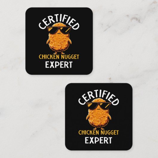 Carte De Visite Carré Expert certifié en nugget de poulet (Devant / Derrière)