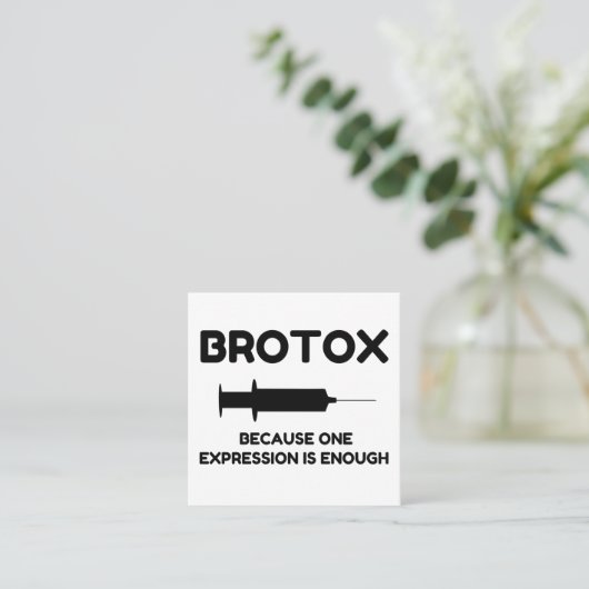 Carte De Visite Carré Expression Botox (Debout devant)
