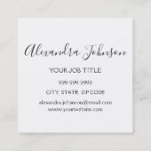 Carte De Visite Carré Extension rose Gold Sparkly Parties scintillant Ey (Dos)