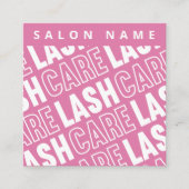 Carte De Visite Carré Extensions Eyelash rose moderne Lash Lift (Devant)