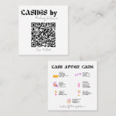 Carte De Visite Carré Extensions Lash après soins Icônes (Devant / Derrière)