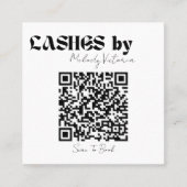 Carte De Visite Carré Extensions Lash après soins Icônes (Devant)