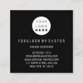 Carte De Visite Carré Eyelash Extension Studio Boutique Rose Moderne (Dos)