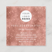 Carte De Visite Carré Eyelash Extension Studio Shop Rose Gold (Dos)