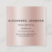 Carte De Visite Carré Eyelash Extensions Lashes Parties scintillant Rose (Dos)