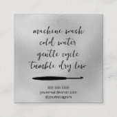 Carte De Visite Carré Fabriqué à la main avec Crochet d'amour (Dos)