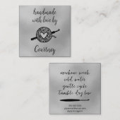 Carte De Visite Carré Fabriqué à la main avec Crochet d'amour (Devant / Derrière)