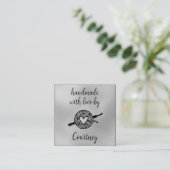 Carte De Visite Carré Fabriqué à la main avec Crochet d'amour (Debout devant)