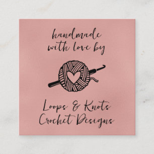Carte De Visite Carré Fabriqué avec amour