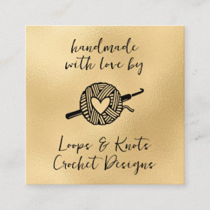 Carte De Visite Carré Fabriqué avec amour