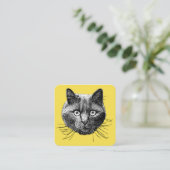Carte De Visite Carré Face de chat (Debout devant)
