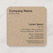 Carte De Visite Carré Face de chat (Dos)