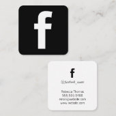 Carte De Visite Carré Facebook promotionnel (Devant / Derrière)
