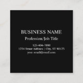 Carte De Visite Carré Facile de remplacement de logo et de texte personn (Dos)