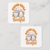 Carte De Visite Carré faire des ongles bootiful halloween (Devant / Derrière)