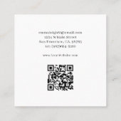 Carte De Visite Carré Fairy Wing Floral Moon Bijoux délices (Dos)