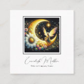 Carte De Visite Carré Fairy Wing Floral Moon Bijoux délices (Devant)