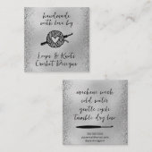 Carte De Visite Carré Fait main avec amour (Devant / Derrière)