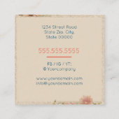 Carte De Visite Carré Fait main avec amour (Dos)