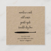 Carte De Visite Carré Fait main avec amour (Dos)