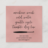 Carte De Visite Carré Fait main avec amour (Dos)