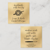 Carte De Visite Carré Fait main avec amour (Devant / Derrière)