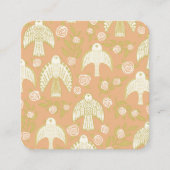 Carte De Visite Carré Falcons et Roses Elegant Boho (Devant)