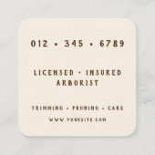 Carte De Visite Carré Family Tree Landscaping  (Dos)