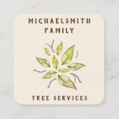 Carte De Visite Carré Family Tree Landscaping  (Devant)