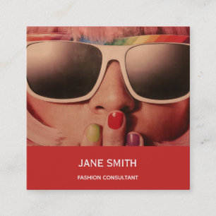 Carte De Visite Carré Fashion Consultant freelance professionnel moderne